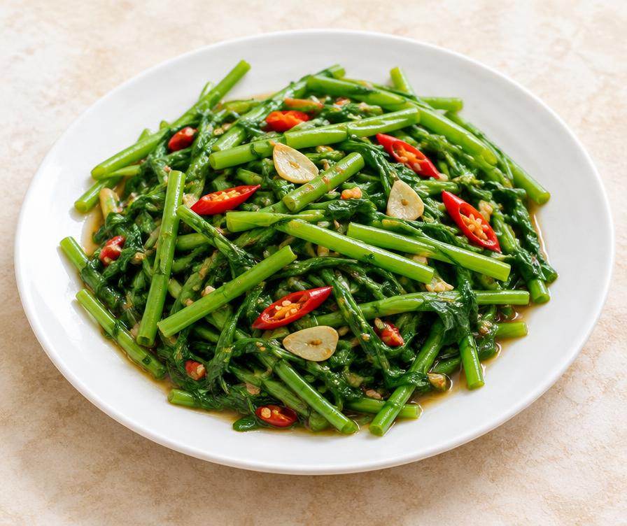 Stir-fried morning glory